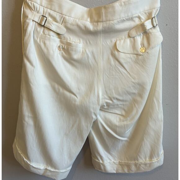 VTG 90s Ralph Lauren Golf Women Cream Shorts Trouser Pockets Bermuda Luxury Sz 4 - Picture 4 of 16